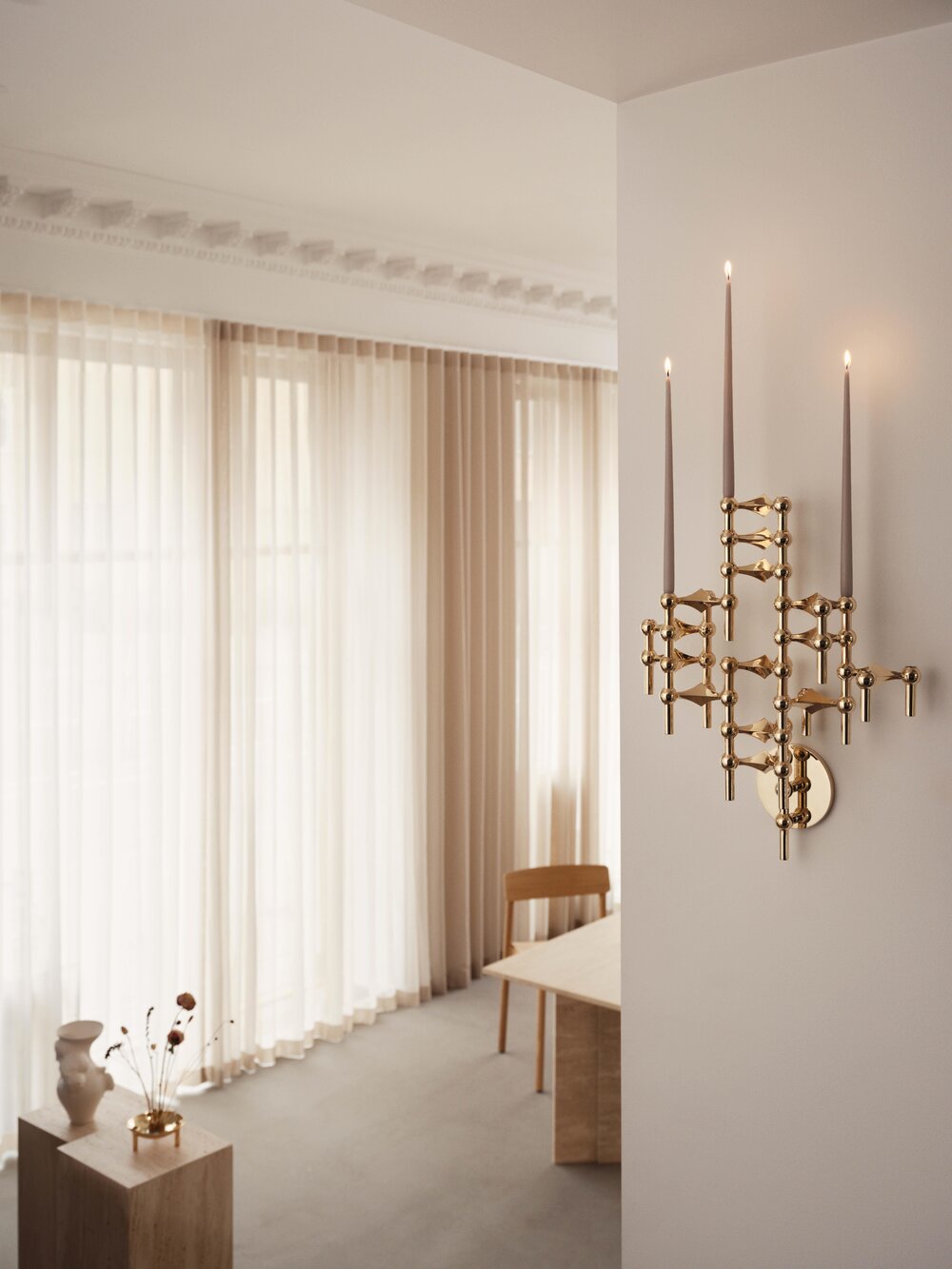 Nagel vægophæng - messing